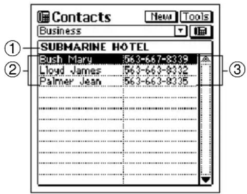 Contacts Business New Tools SUBMARINE HOTEL Bush Mary 563-667-8339 Lloyd James 563-663-8332 Palmer Jean 563-663-8335 ① ② ③
