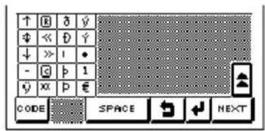 ↑ B δ y ↓ << D y ↓ >> i • - G p 1 y xx p € CODE SPACE NEXT