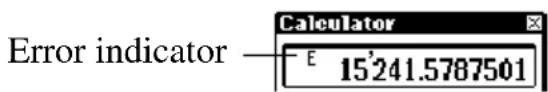 Error indicator Calculator E 15'241.5787501