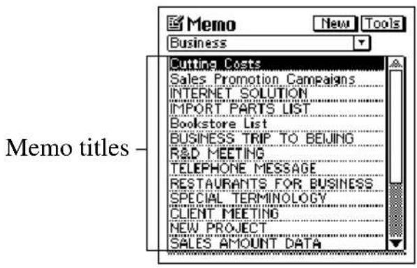 Memo Business Cutting Costs Sales Promotion Campaigns INTERNET SOLUTION IMPORT PARTS LIST Bookstore List BUSINESS TRIP TO BEIJING R&D MEETING TELEPHONE MESSAGE RESTAURANTS FOR BUSINESS SPECIAL TERMINOLOGY CLIENT MEETING NEW PROJECT SALES AMOUNT DATA