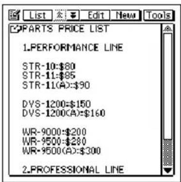 PARTS PRICE LIST 1.PERFORMANCE LINE STR-10:$80 STR-11:$85 STR-11(A):$90 DVS-1200:$150 DVS-1200(A):$160 WR-9000:$200 WR-9500:$280 WR-9500(A):$300 2.PROFESSIONAL LINE