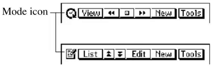 Mode icon View New Tools List Edit New Tools