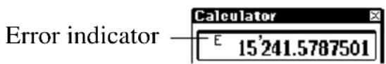 Error indicator Calculator E 15'241.5787501