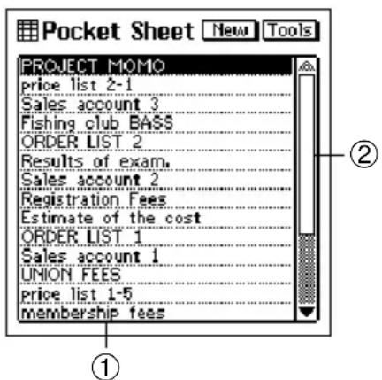 Pocket Sheet New Tools PROJECT MOMO price list 2-1 Sales account 3 Fishing club BASS ORDER LIST 2 Results of exam. Sales account 2 Registration Fees Estimate of the cost ORDER LIST 1 Sales account 1 UNION FEES Price list 1-5 membership fees ①