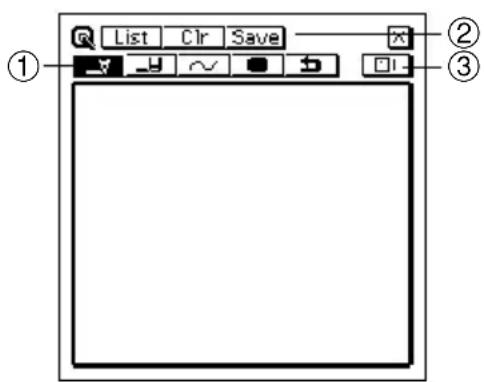 ① List Clr Save ② ③