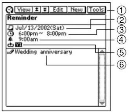 View Edit New Tools Reminder Jul/13/2002(Sat) 6:00pm ~ 8:00pm 9:00am Wedding anniversary