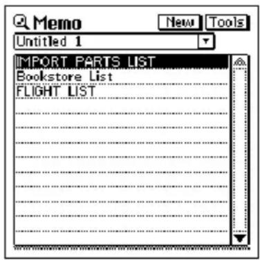 Memo Untitled 1 IMPORT PARTS LIST Bookstore List FLIGHT LIST