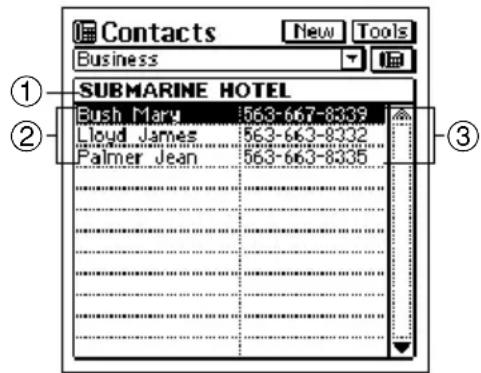 Contacts Business New Tools SUBMARINE HOTEL Bush Mary 563-667-8339 Lloyd James 563-663-8332 Palmer Jean 563-663-8335 ① ② ③