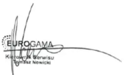 EUROGAMA Kierownik Gerwisu Tomasz Nowicki
