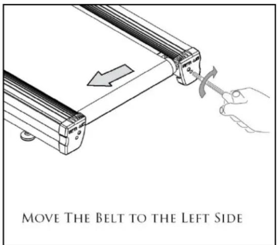 MOVE THE BELT TO THE LEFT SIDE