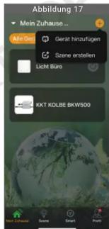Abbildung 17 Mein Zuhause... Auto Go Gerat hinzufügen Szene erstellen Licht Büro KKT KOLBE BKW500