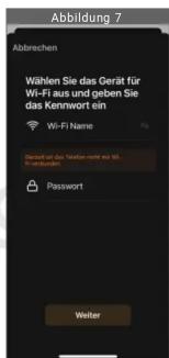Abbrechen Wählen Sie das Gerät für Wi-Fi aus und geben Sie das Kenwort ein Wi-Fi Name Deutschland des Telefon-und um 10. 12:30am Password Weber
