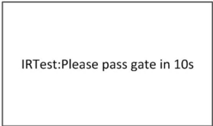 IRTest:Please pass gate in 10s