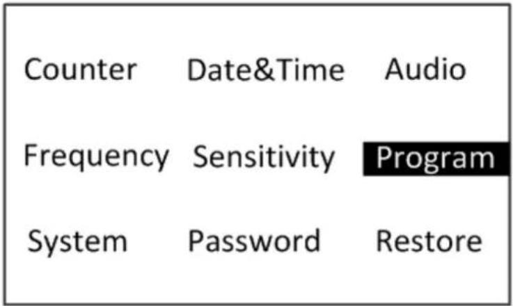 Counter Date&Time Audio Frequency Sensitivity Program System Password Restore