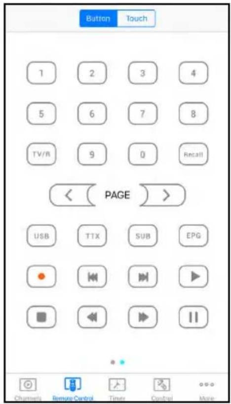 Button Touch 1 2 3 4 5 6 7 8 TV/R 9 0 Recall << PAGE > USB TTX SUB EPG Channels Remote Control Timer Control Make
