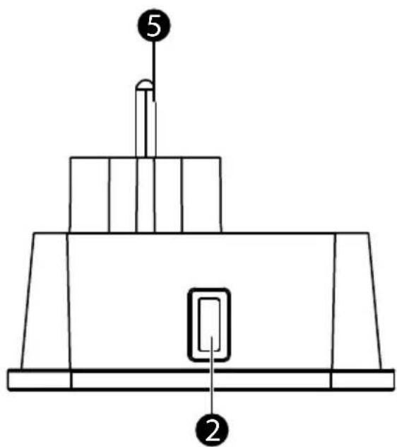 Technical diagram of a mechanical component with numbered parts labeled ② and ⑤