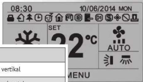 08:30 10/06/2014 MON SET 2°C AUTO vertikal MENU