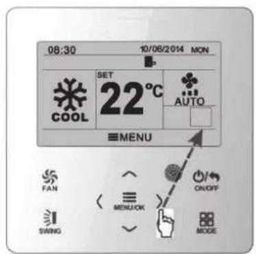 08:30 10/06/2014 MON SET 22°C AUTO MENU FAN SWING MENUOK ON/OFF MODE