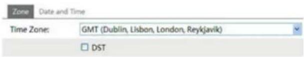 Zone Date and Time Time Zone: GMT (Dublin, Lisbon, London, Reykjavik) □ DST