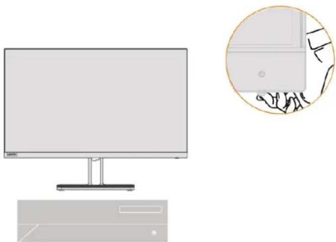 LENOVO L22i-40 - Monitor anschließen und einschalten - 8