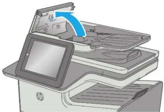 HP PageWide Enterprise Color MFP 586dn - Reinigen der Vorlageneinzugswalzen und der Trennvorrichtung des Vorlageneinzugs - 2