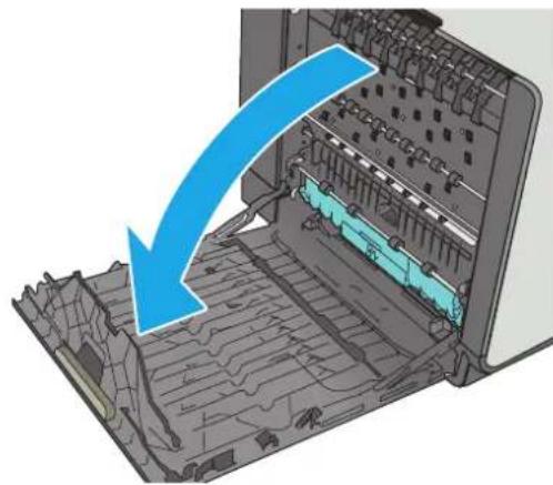 HP PageWide Enterprise Color MFP 586dn - Beheben von Papierstaus im Bereich der linken Klappe - 1
