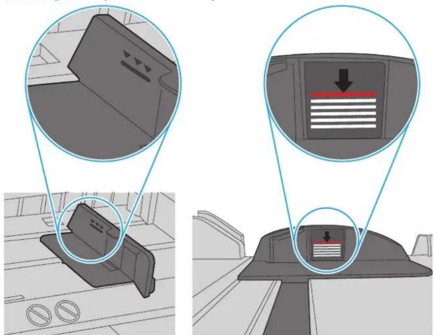HP PageWide Enterprise Color MFP 586dn - Abbildung 9-5 Verfahren für das Biegen des Papierstapels - 2