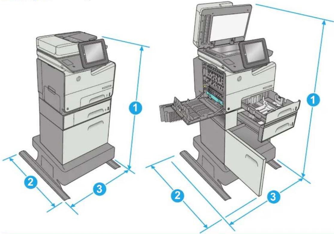 HP PageWide Enterprise Color MFP 586dn - Druckerabmessungen - 6