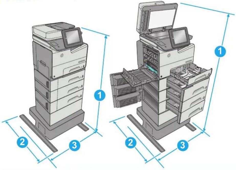 HP PageWide Enterprise Color MFP 586dn - Druckerabmessungen - 7