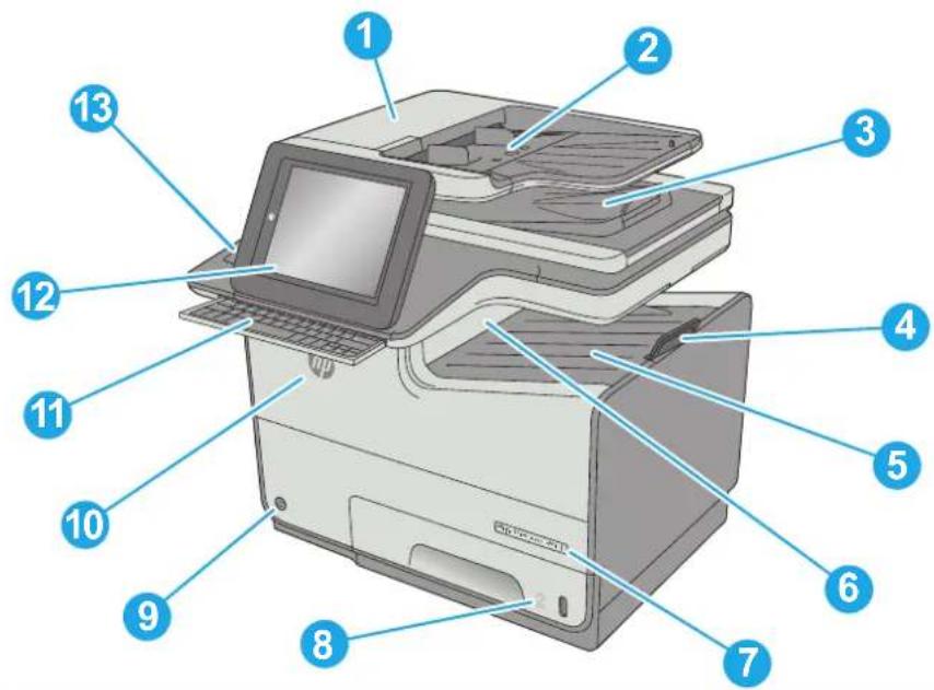HP PageWide Enterprise Color MFP 586dn - Druckeransichten - 1