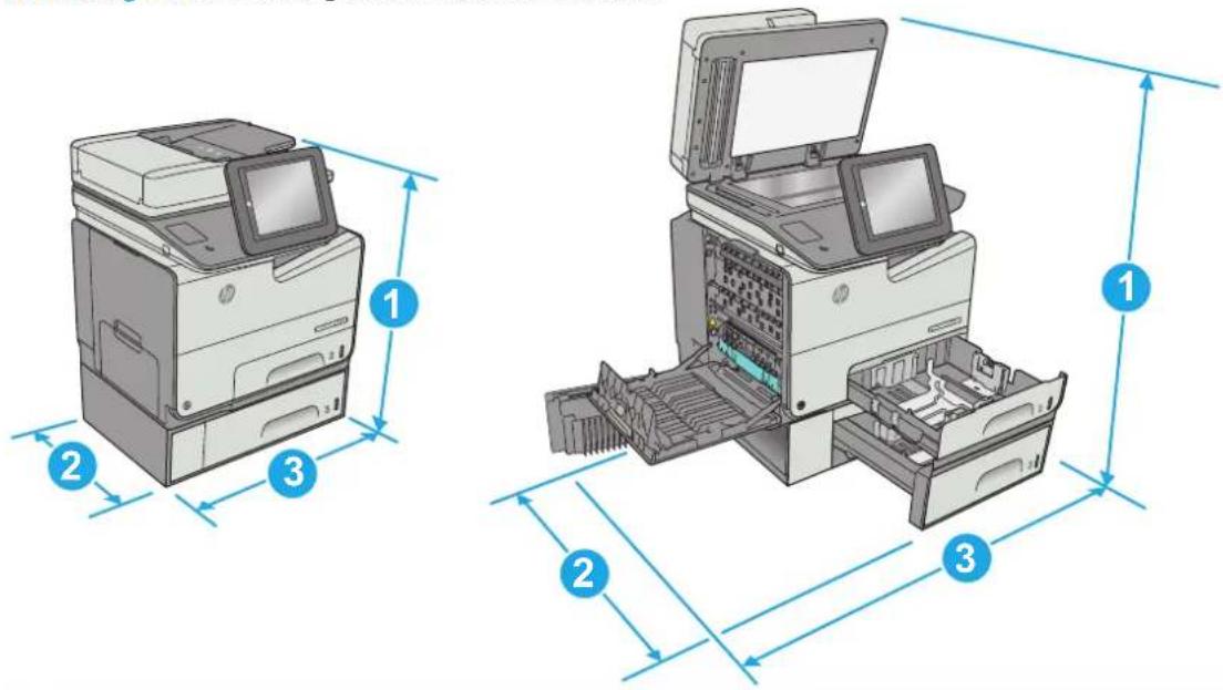 HP PageWide Enterprise Color MFP 586dn - Druckerabmessungen - 5