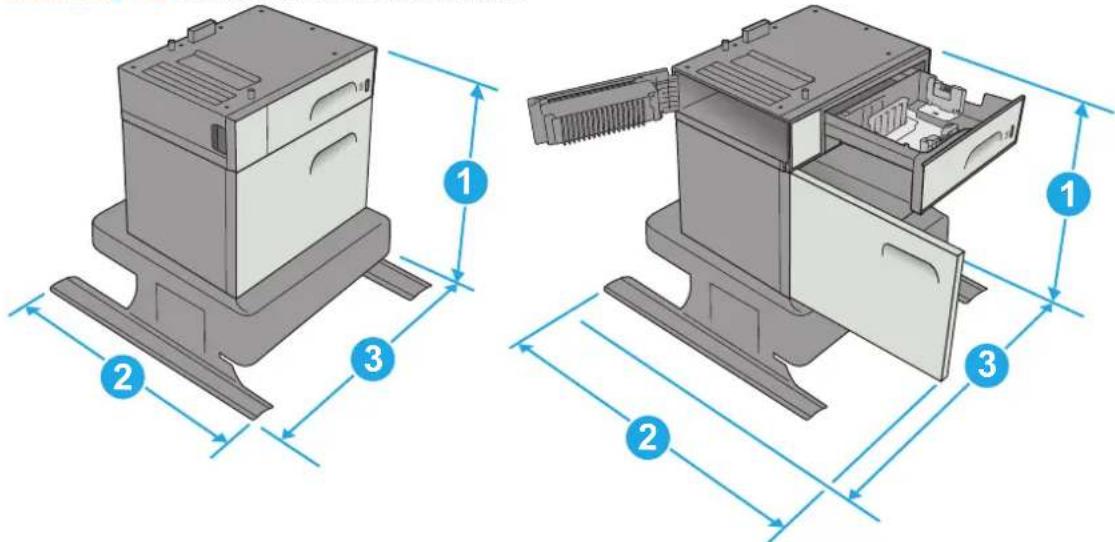 HP PageWide Enterprise Color MFP 586dn - Druckerabmessungen - 3