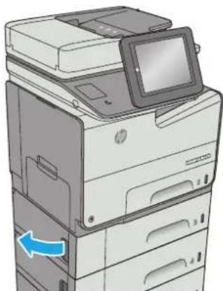 HP PageWide Enterprise Color MFP 586dn - Beheben von Papierstaus in der 3 x 500-Blatt-Zufuhr - 2