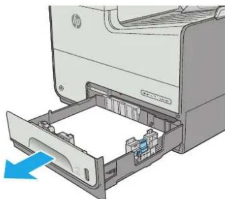 HP PageWide Enterprise Color MFP 586dn - Beseitigen von Staus in Fach 2 - 1
