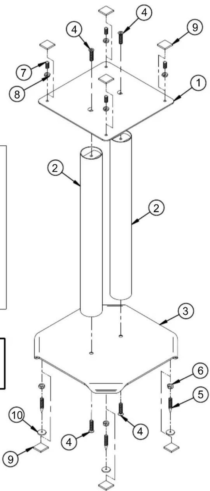 Technical diagram of a mechanical or electrical assembly with numbered components and directional arrows indicating flow or movement.