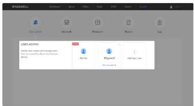 BINGESELL User admin Network Finance Report Log USER ADMIN Admin user tools and managers but we used to fly on the Connect device. Annis Majwell Add New User