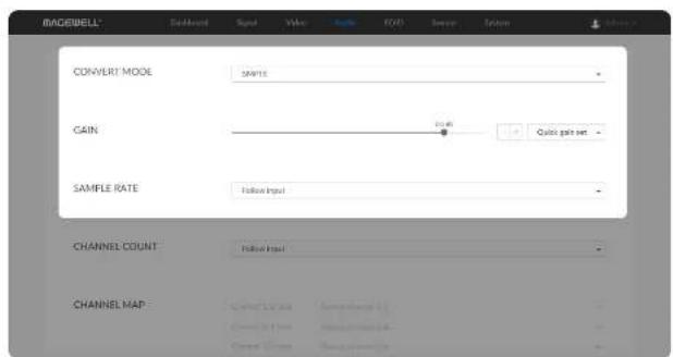 IMADEWELL Dividend Signal Video Route F00 Server Custom Conversion Mode GAIN Sample Rate Quick gain set Channel Count: Follow Input Channel Map: Current 1/2 max Current 2/3 max Current 3/4 max Current 4/5 max Current 5/6 max Current 6/7 max Current 7/8 max Current 8/9 max Current 9/10 max Current 10/11 max Current 11/12 max Current 12/13 max Current 13/14 max Current 14/15 max Current 15/16 max Current 16/17 max Current 17/18 max Current 18/19 max Current 19/20 max Current 20/21 max Current 21/22 max Current 22/23 max Current 23/24 max Current 24/25 max Current 25/26 max Current 26/27 max Current 27/28 max Current 28/29 max Current 29/30 max Current 30/31 max Current 31/32 max Current 32/33 max Current 33/34 max Current 34/35 max Current 35/36 max Current 36/37 max Current 37/38 max Current 38/39 max Current 39/40 max Current 40/41 max Current 41/42 max Current 42/43 max Current 43/44 max Current 44/45 max Current 45/46 max Current 46/47 max Current 47/48 max Current 48/49 max Current 49/50 max Current 50/51 max Current 51/52 max Current 52/53 max Current 53/54 max Current 54/55 max Current 55/56 max Current 56/57 max Current 57/58 max Current 58/59 max Current 59/60 max Current 60/61 max Current 61/62 max Current 62/63 max Current 63/64 max Current 64/65 max Current 65/66 max Current 66/67 max Current 67/68 max Current 68/69 max Current 69/70 max Current 70/71 max Current 71/72 max Current 72/73 max Current 73/74 max Current 74/75 max Current 75/76 max Current 76/77 max Current 77/78 max Current 78/79 max Current 79/80 max Current 80/81 max Current 81/82 max Current 82/83 max Current 83/84 max Current 84/85 max Current 85/86 max Current 86/87 max Current 87/88 max Current 88/89 max Current 89/90 max Current 90/91 max Current 91/92 max Current 92/93 max Current 93/94 max Current 94/95 max Current 95/96 max Current 96/97 max Current 97/98 max Current 98/99 max Current 99/100 max