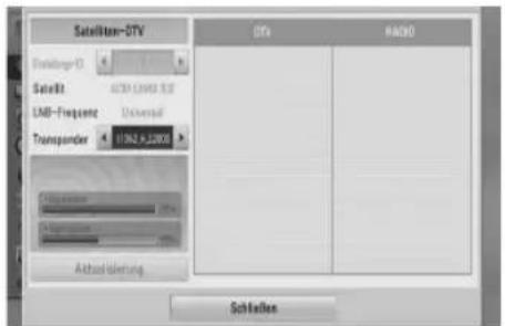 Satellite-DTV Satellite-0 Satellite LNB-Frequent Transponder DTs RADIO Actual idlerung Schistellus