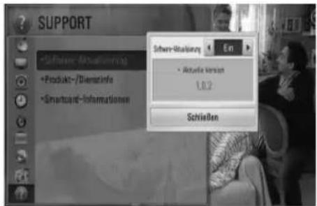 SUPPORT • Software - Aktualization • Produkt-/Dienstinfo • Smartout-Informationer Schweizierung Ein • Aktuelle versamt 1,0.2 Schließen