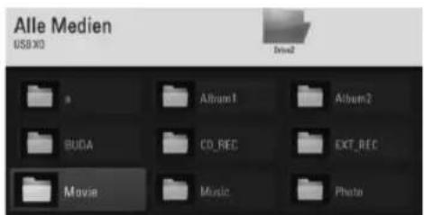 Alle Medien USB XO Bud2 Album1 Album2 BUDA CD_REC EXT_REC Movie Music Photo