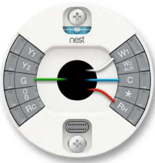 nest Y1 W1 Y2 W2 AUX G C OB RH RC