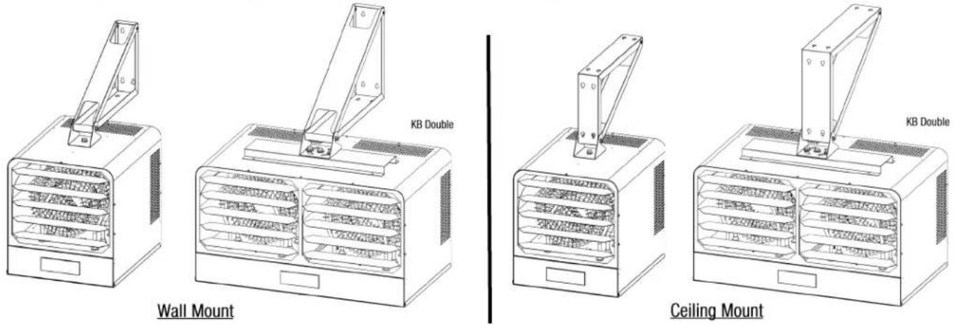 KING ECO2S+ KB2405-1-ECO2S-PLUS - Installing the Ceiling/Wall Mounting Bracket - 1