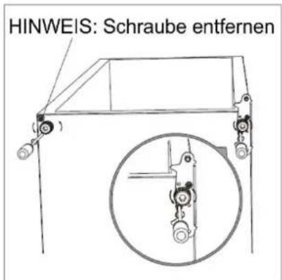 HINWEIS: Schraube entfernen