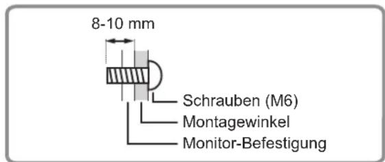 8-10 mm Schrauben (M6) Montagewinkel Monitor-Befestigung