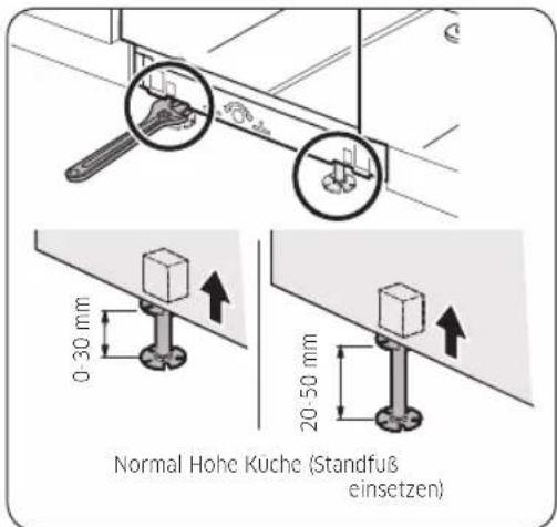 Normal Hohe Kuche (Standfuß einsetzen)