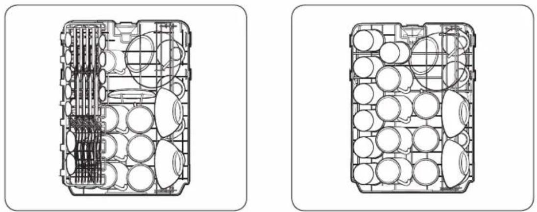 SAMSUNG DW50R4071BB - Verwendung der Klappzinken - 2