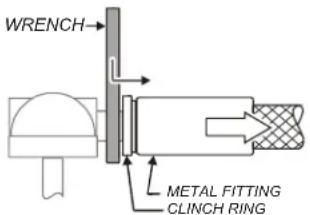 WRENCH METAL FITTING CLINCH RING