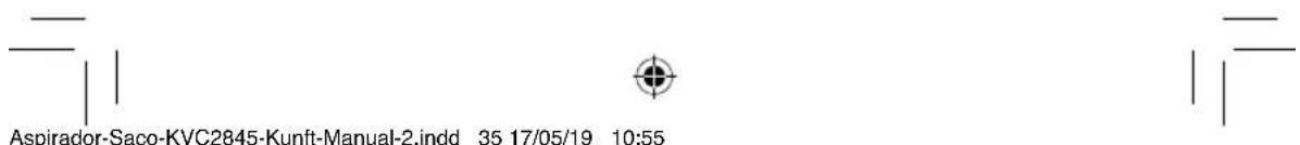 Aspirador-Saco-KVC2845-Kunft-Manual-2.indd 35 17/05/19 10:55