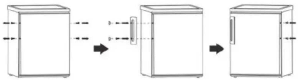 graph LR A["Left refrigerator"] --> B["Right refrigerator"] B --> C["Right refrigerator"]