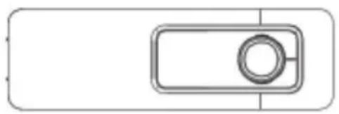 Simple line drawing of a rectangular frame with a circular hole in the center (no text or symbols)